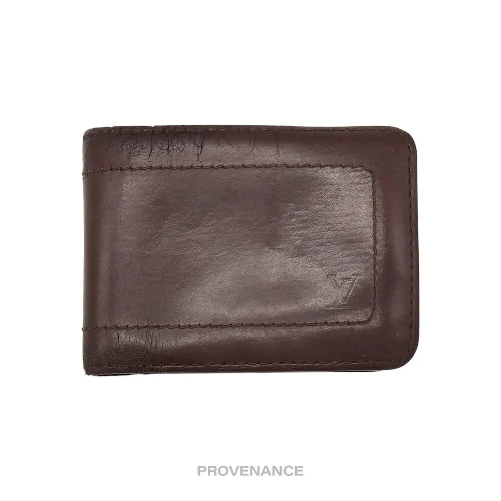 🔴 Louis Vuitton 6CC Bifold Wallet - Utah Brown Leather